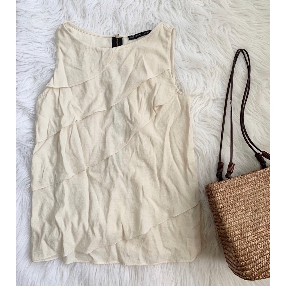 Zara Ruffle Tier Tank